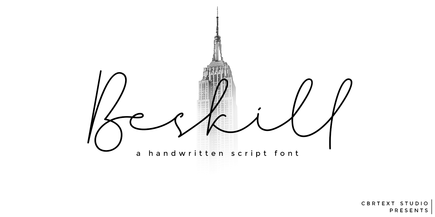 Beispiel einer Beskill Regular-Schriftart